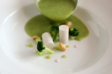 brokkoli krmleves brokkolileves velut vegn mandula tej mandulatej panna cotta agar-agar mandulakrm brokkoliszr pr